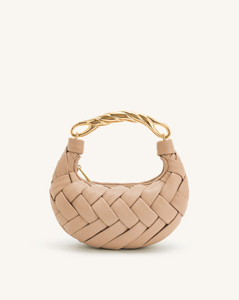 Orla Gewebte Handtasche - Mandel