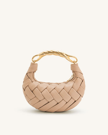 Orla Gewebte Handtasche - Mandel