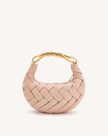 Orla Gewebte Handtasche - Rosa Beige