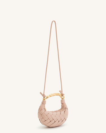 Orla Gewebte Handtasche - Rosa Beige