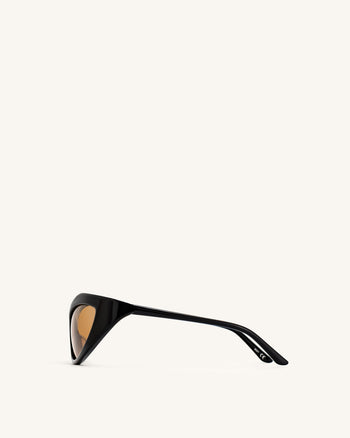 Clarissa Cat-Eye Sonnenbrille - Schwarz