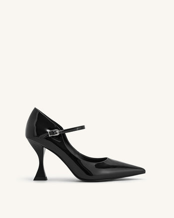 Thalina Lackleder Pumps - Schwarz