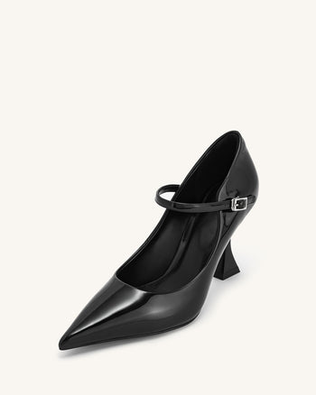 Thalina Lackleder Pumps - Schwarz