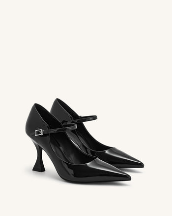 Thalina Lackleder Pumps - Schwarz