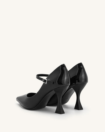 Thalina Lackleder Pumps - Schwarz