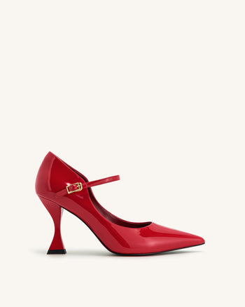 Thalina Lackleder Pumps - Rot