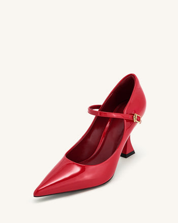 Thalina Lackleder Pumps - Rot