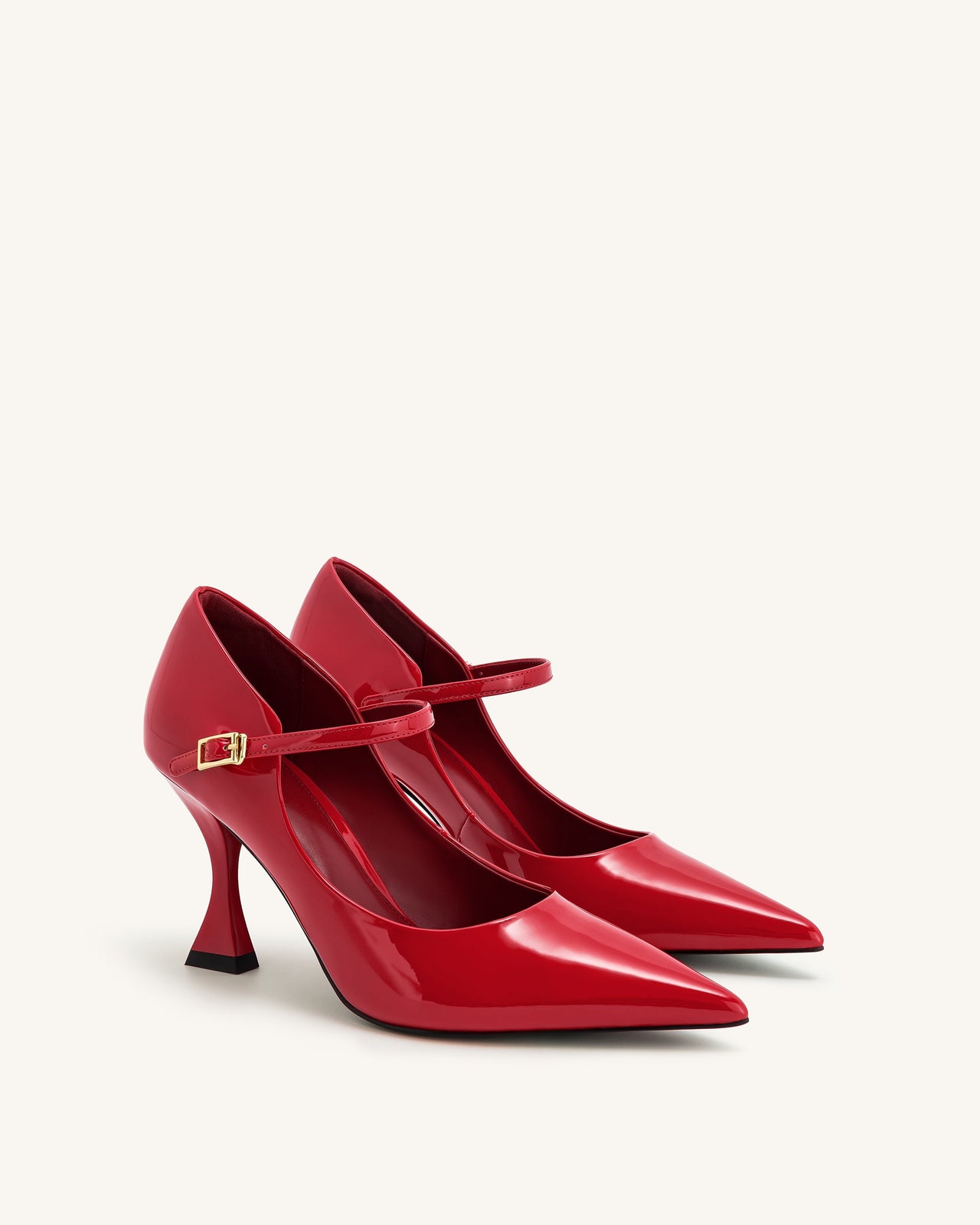 Thalina Lackleder Pumps - Rot