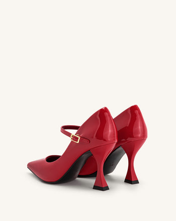 Thalina Lackleder Pumps - Rot