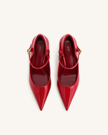 Thalina Lackleder Pumps - Rot