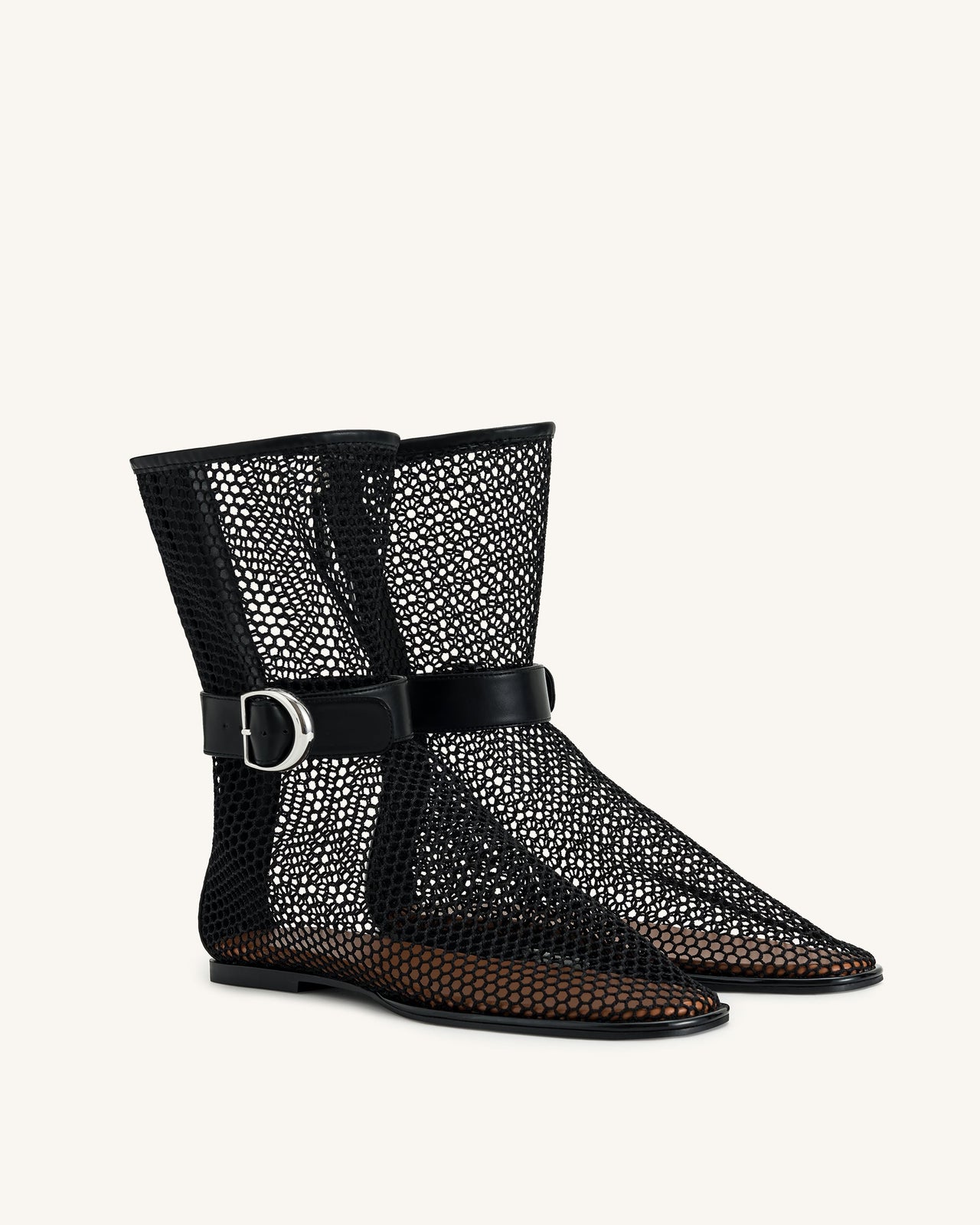 Sophia Mesh-Stiefel - Schwarz