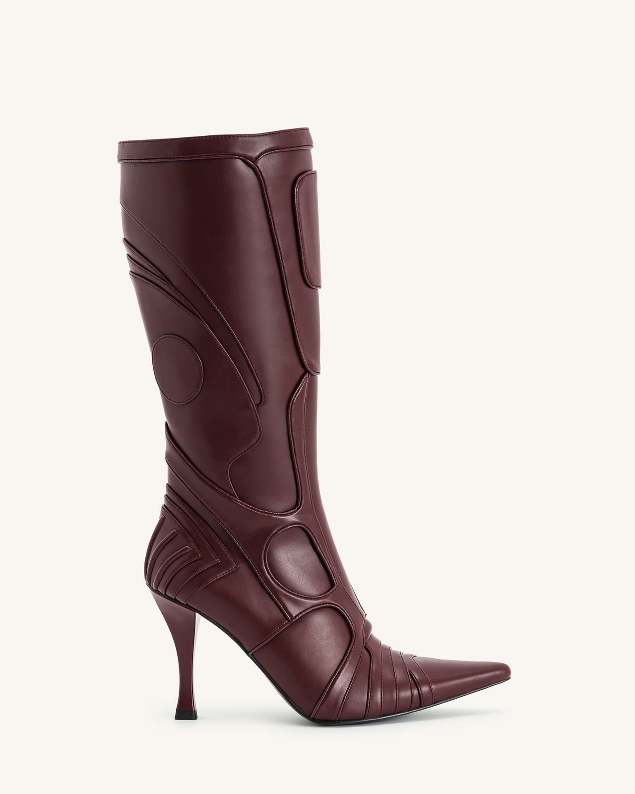 Odette Futuristische Stiefeletten mit Absatz - Bordeaux