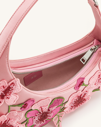 Harlee bestickte Schultertasche - Rosa