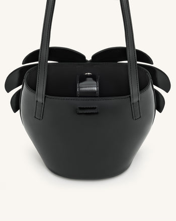 Cecelia Blattform Schultertasche - Schwarz