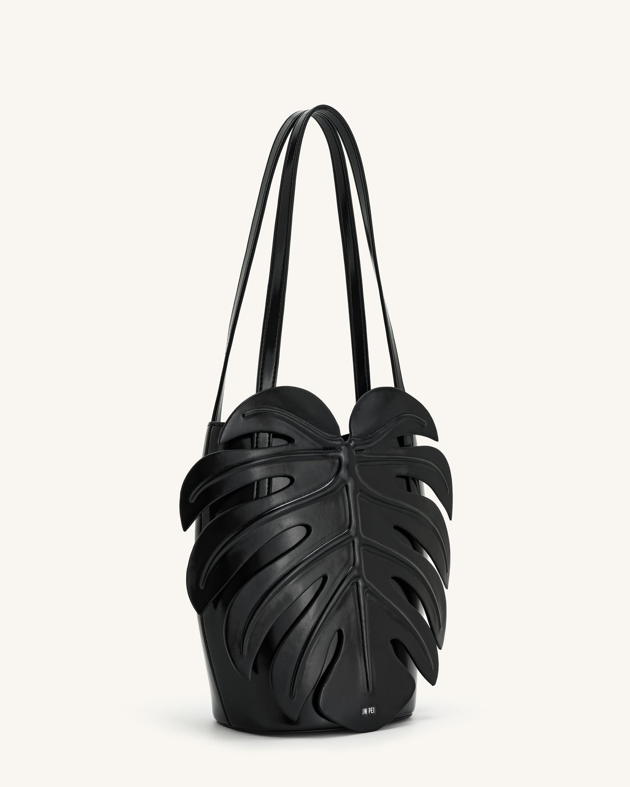 Cecelia Blattform Schultertasche - Schwarz