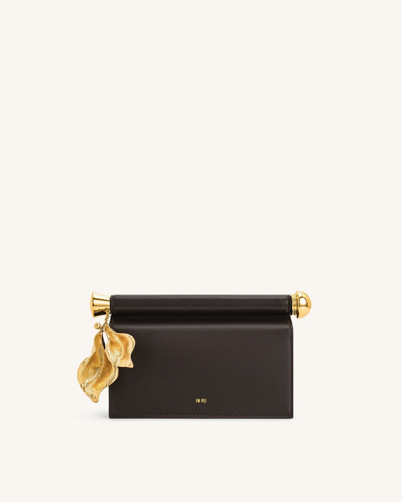 Holly Metallanhänger verzierte Clutch - Dunkelbraun