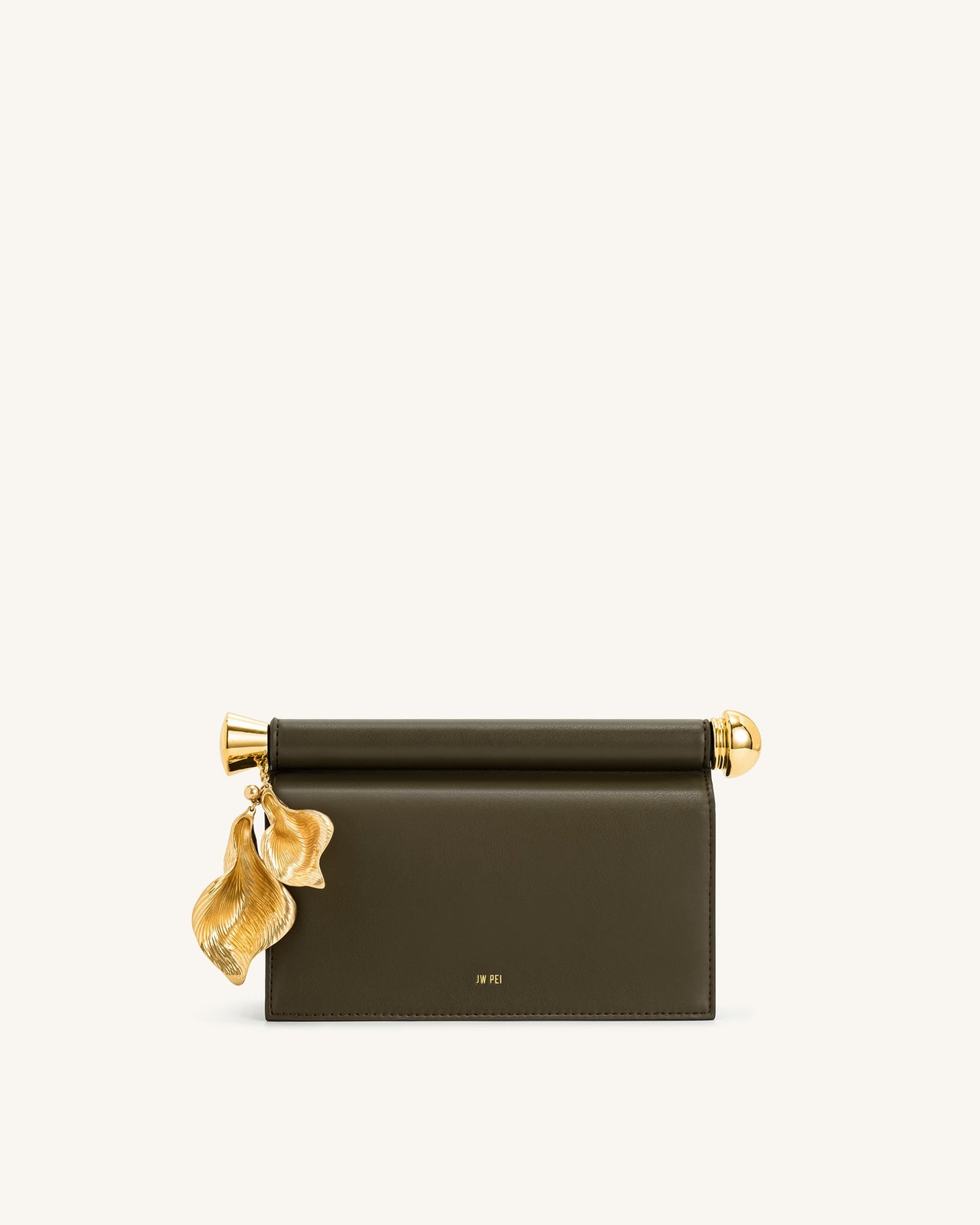 Holly Metallanhänger verzierte Clutch - Dunkelolivgrün