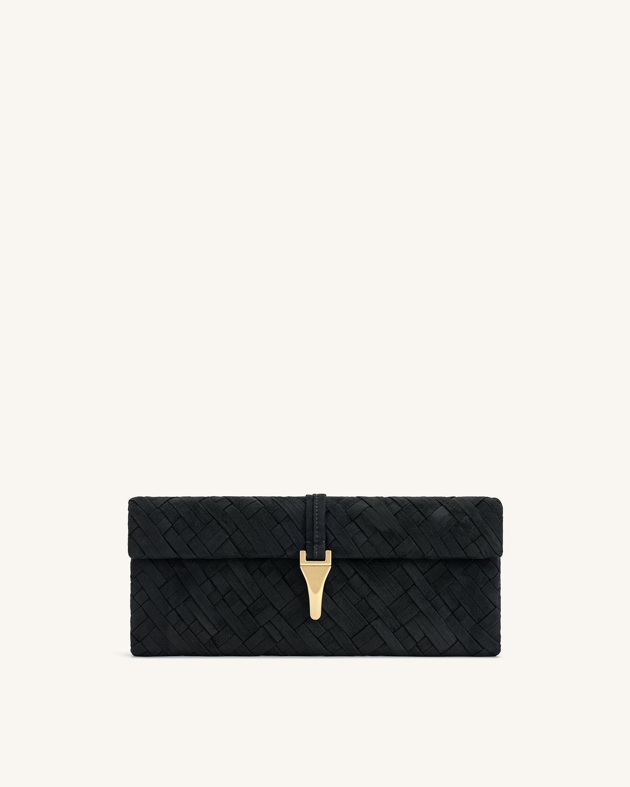 Zaria Geflochtene Clutch - Schwarz