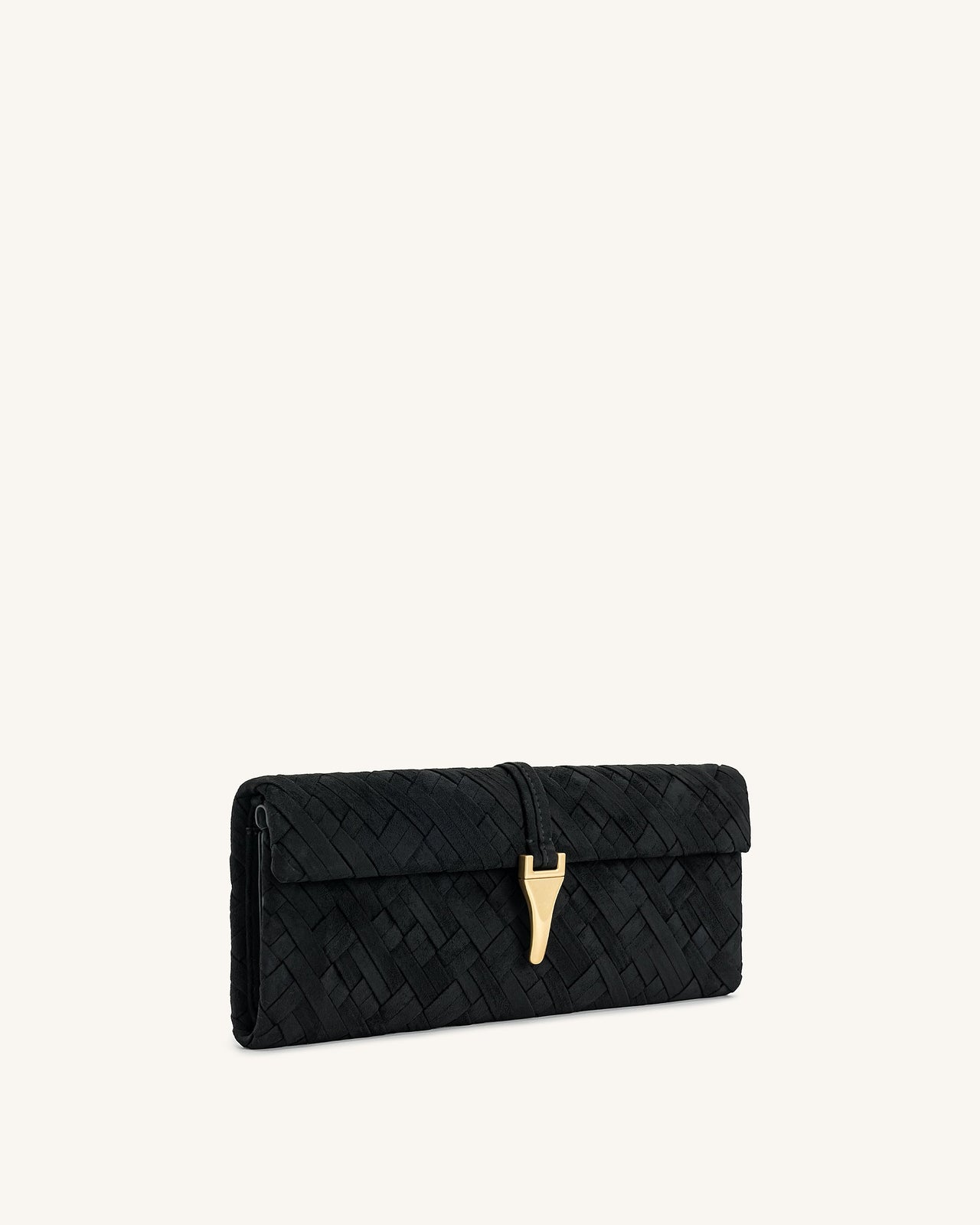 Zaria Geflochtene Clutch - Schwarz