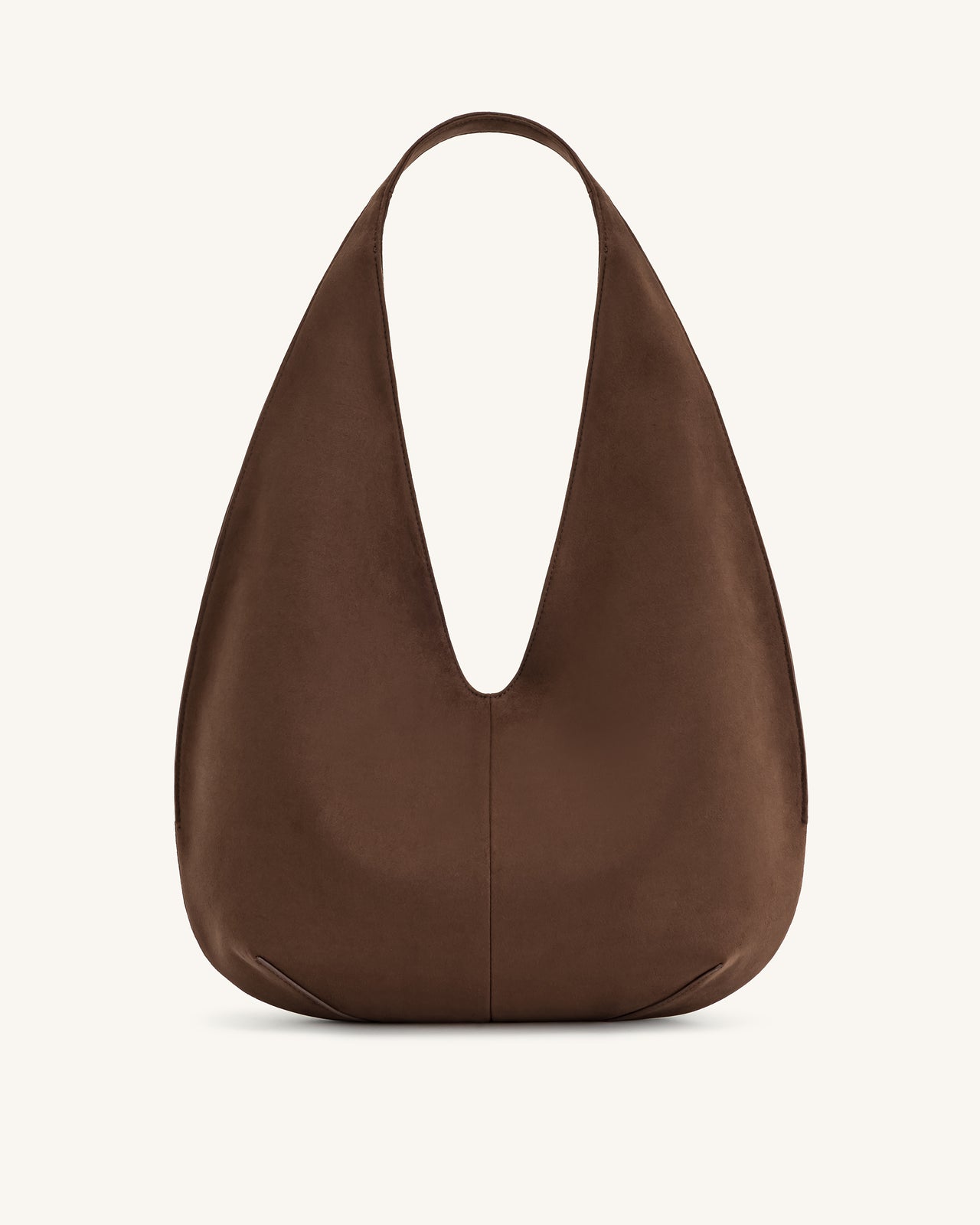 Dara Faux-Suede Hobo-Tasche - Mocha-Braun