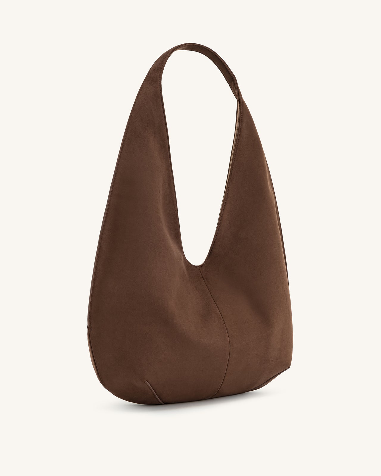 Dara Faux-Suede Hobo-Tasche - Mocha-Braun