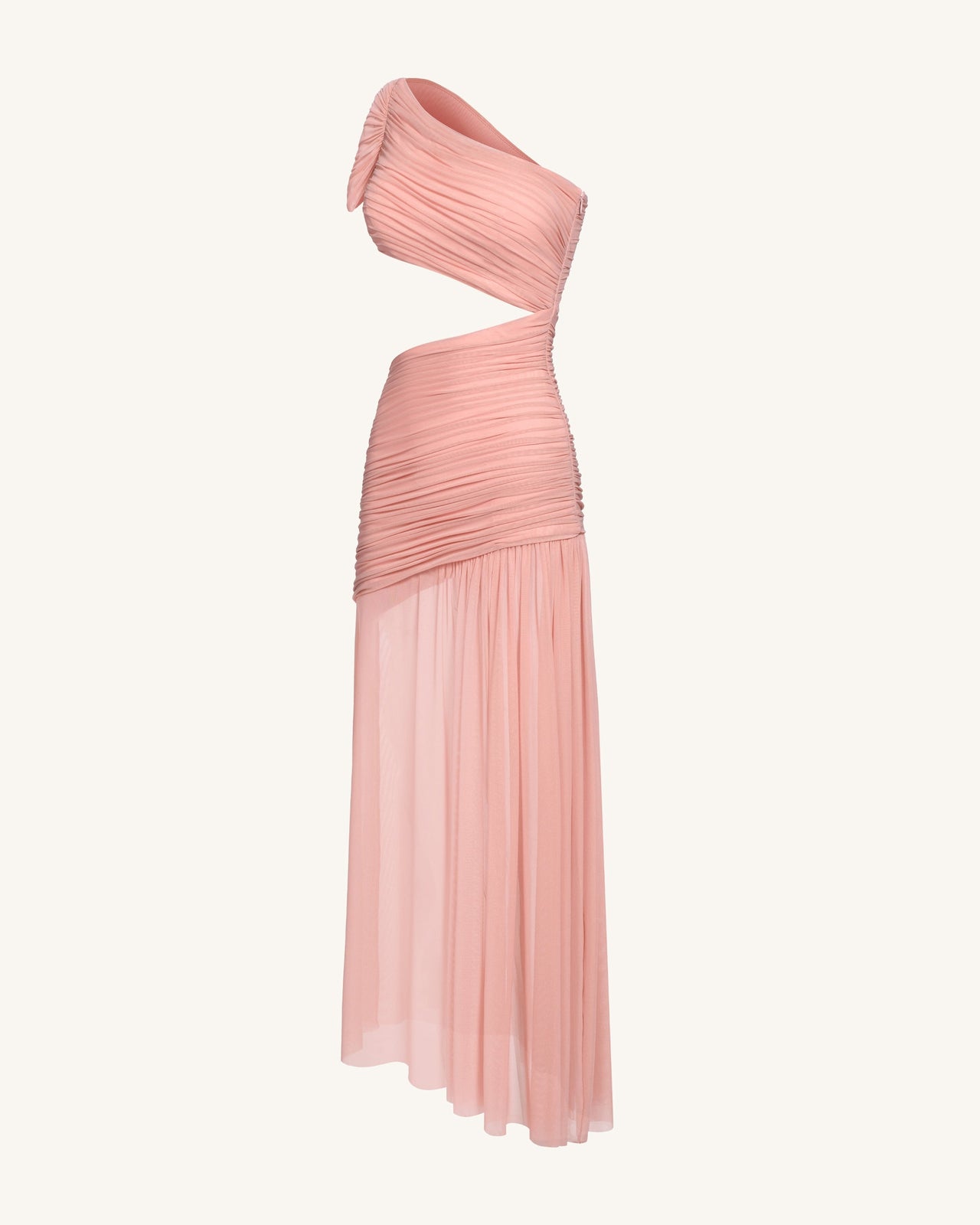 Mia Plissiertes Meshkleid - Rosé