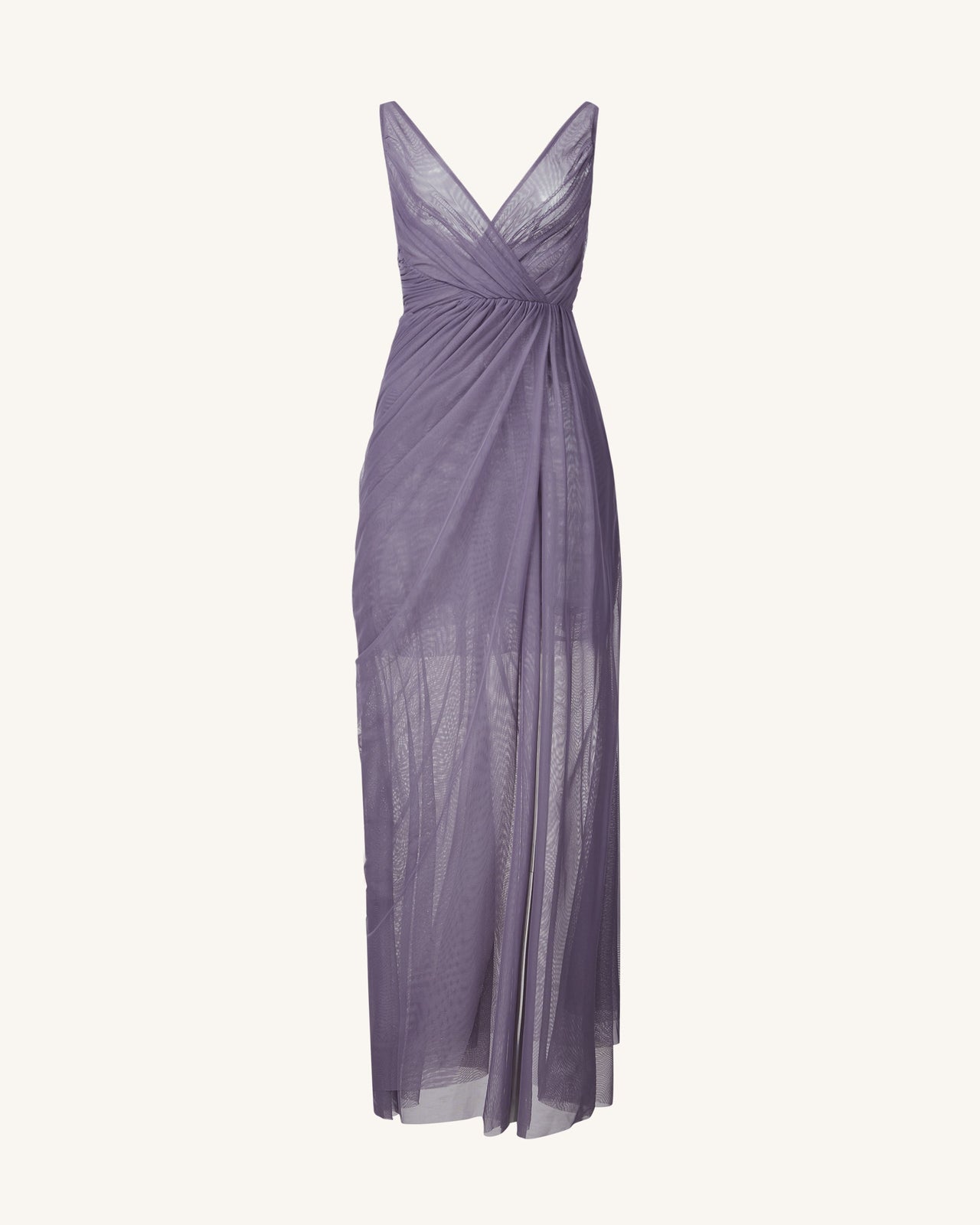 Luna Fließendes Mesh-Abendkleid - Lavendel