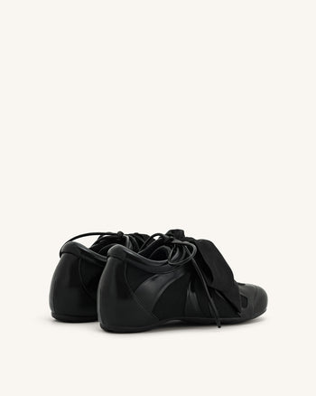 Rosie Low-Top-Sneaker mit Schleife - Schwarz