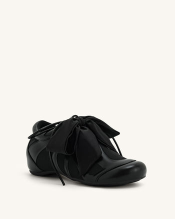 Rosie Low-Top-Sneaker mit Schleife - Schwarz