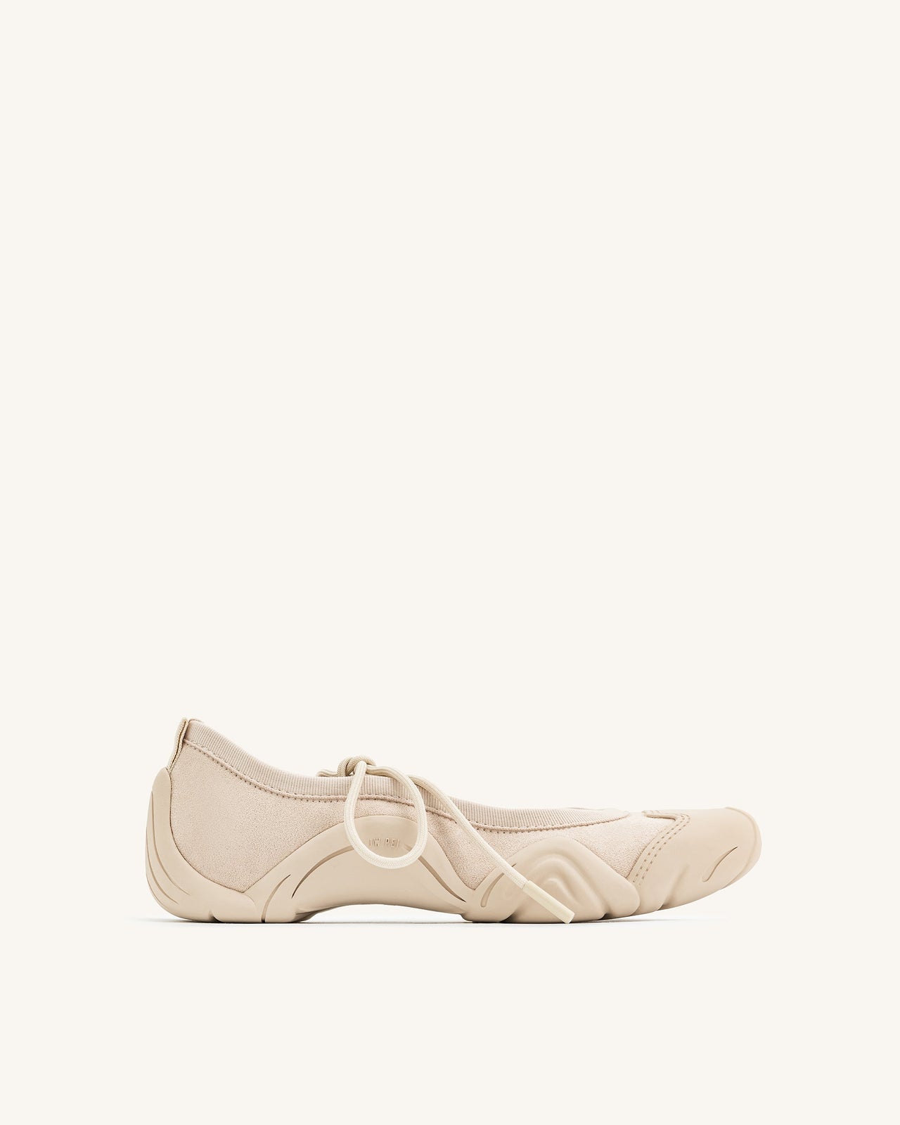 Caitlin Schnür-Ballerina-Sneaker - Beige