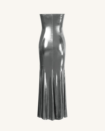 Olivia Silber Maxi-Tubenkleid - Silber