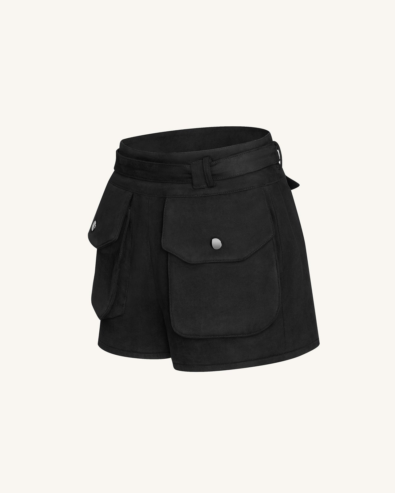 Abigail High-Waisted Utility-Shorts - Schwarz