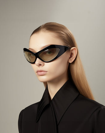 Clarissa Cat-Eye Sonnenbrille - Schwarz